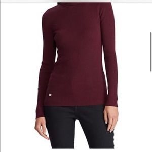 Burgundy Ribbed, side slit Cashmere Sweater